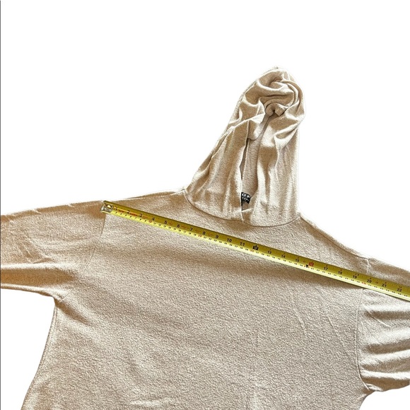 Poof Cotton Blend Cream Hoodie Sweater Size M - Picture 6 of 10